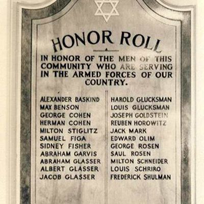 Honor Roll of local Jewish WWII soldiers