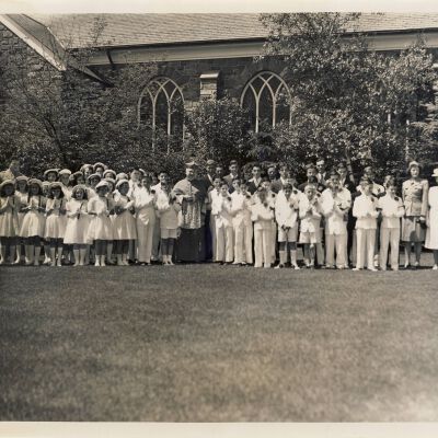 St. Patrick's Confirmation Class with Cardinal Spellman