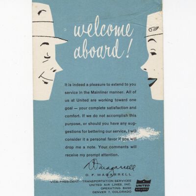 United Airlines Postcard