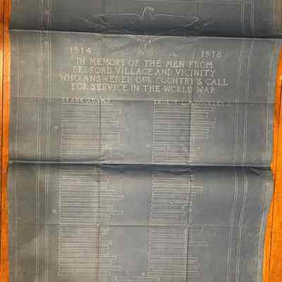 Plans for memorial plaque for local WWI vets