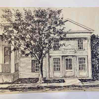 Drawing of Bedford Post Office