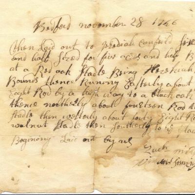 Land deed to Jedediah Canfield by Zachariah Mills