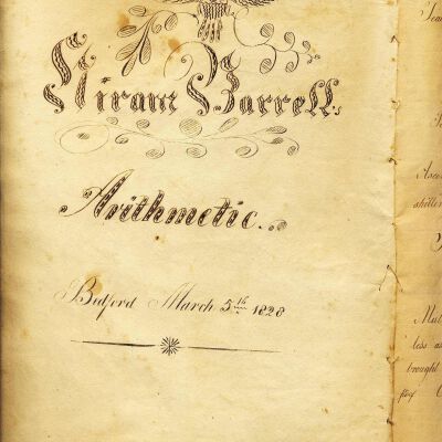 Hiram Barrett's Arithmetic book
