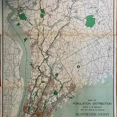 Map of Pop. Distribution of Westchester County, 1940