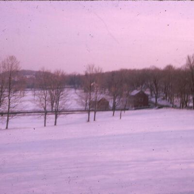 View of Sunnyfield Farm in the winter