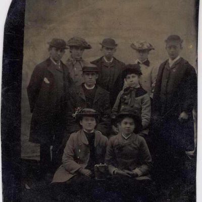 Unknown group of young people