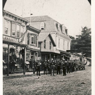 Mount Kisco Fire Department on Old West Main Street, late 1800's.