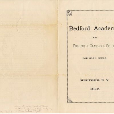 Prospectus of Bedford Academy, 1885-86