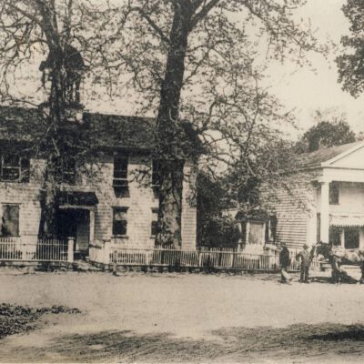 Bedford Academy and Bedford Post Office at its original location
