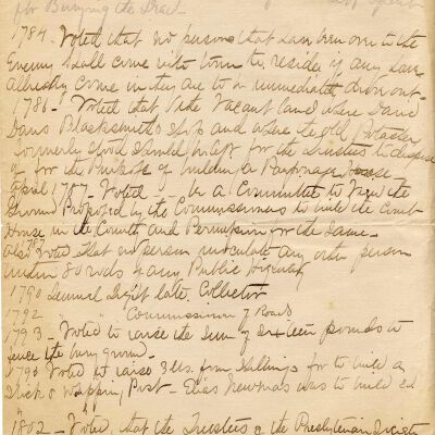 Notes from the Town Record books by Sarah F. Williamson