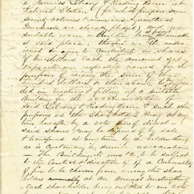Resolution to establish a Bedford Farmers Library and Reading Room at Katonah Station