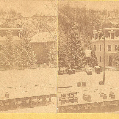 Katonah, large house in winter