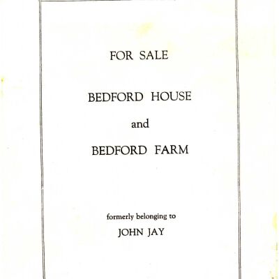 For Sale: Bedford House and Bedford Farm