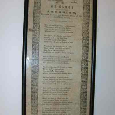 Poem written by Charles Dusenberry of Bedford on the death of Amy Smith of Rye.