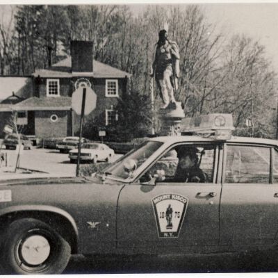Mount Kisco police car with emblem of Chief Kisco