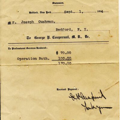 Receipt from Dr. George Coopernail