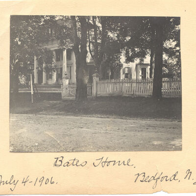 James M. Bates House, Bedford, 1794, from across Pound Ridge Rd
