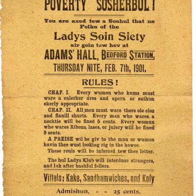 "Poverty Sosherbul!" announcement