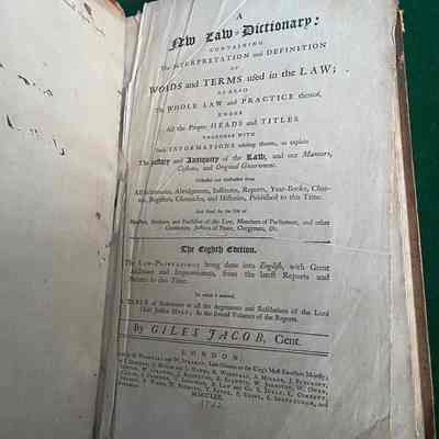 New Law Dictionary, 1762