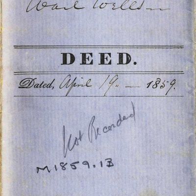 Deed: George W. Mead to Wait Wells, 1859