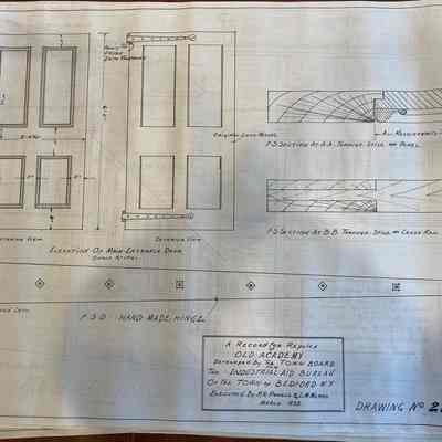 Record for Replica of Bedford Academy Plans, 1933