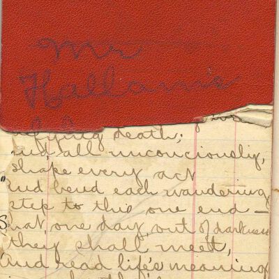 Notebook belonging to Elizabeth Miller Dickinson