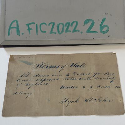 Terms of Sale signed by Alijah St. John