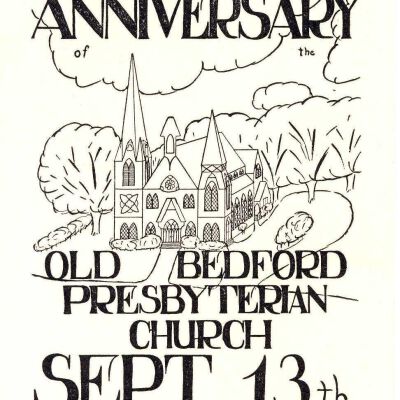 Bedford Presbyterian Church 255th Anniversary Program and Postcard, 1936