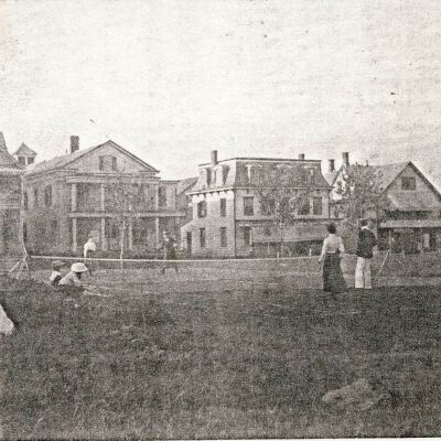 Unknown group of people playing tennis