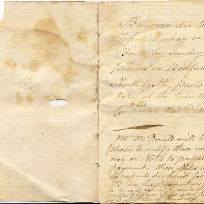 Account book of John Mackay
