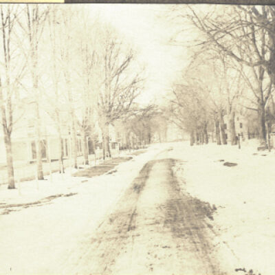 Pound Ridge Road in snow