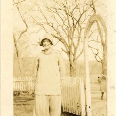 Unidentified woman, written on back: "Colgate"