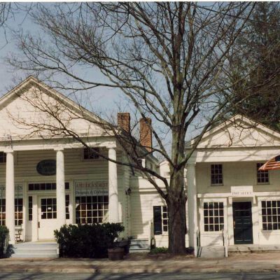 Lounsbery Building (occupied by Bedford Green Antiques) and Post Office