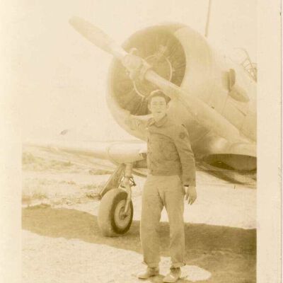 Albert Glasser with plane