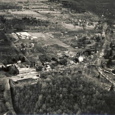 Aerial View of Bedford Village Green, circa 1962-1964