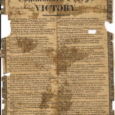 Ballad commemorating Commodore Perry's victory on Lake Erie