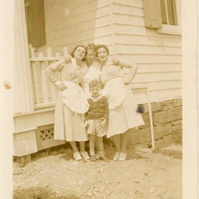 Helen Glasser, waitress, Alice Glasser and Bobby Glasser