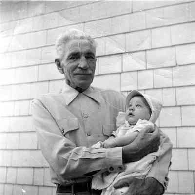 Hyman Glasser with grandchild