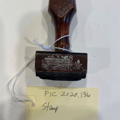 Rubber Stamp with Image of House