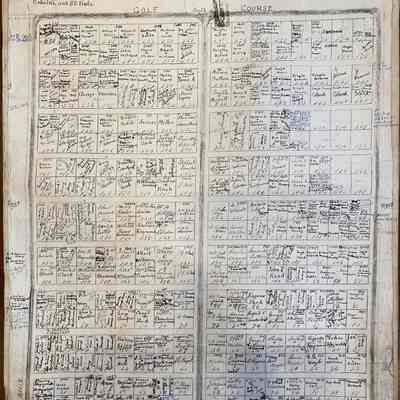 1864 Map of Bedford Union Cemetery copy from 1958