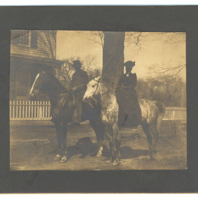 J. Willis Clark and Elizabeth Clark on horseback