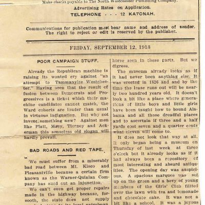 Articles about the opening of the Bedford Museum, 1913