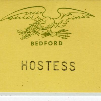Hostess Tag for History on the Village Green Exhibition and Art Fair