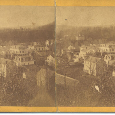 view of Katonah from high up in the hills.