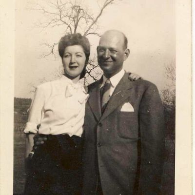Alice Glasser with her husband, Milton Altman in Bedford