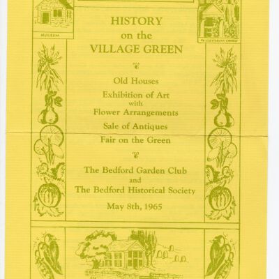 History on the Village Green Exhibition and Art Fair Brochure, 1965