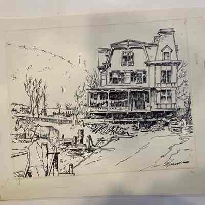 Drawing of Dr. Chapman House