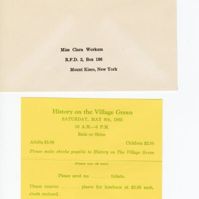 Envelope and RSVP Card for History on the Village Green Event