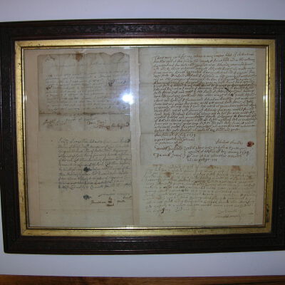 Framed notes. 1681 July 19th 1741 1742