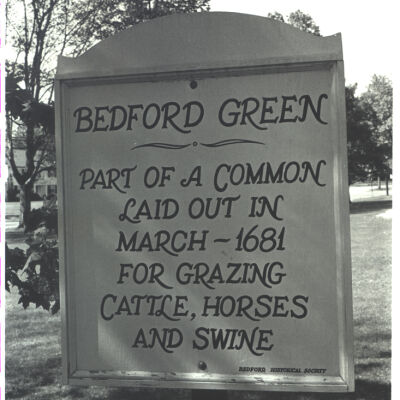 Sign posted on Village Green